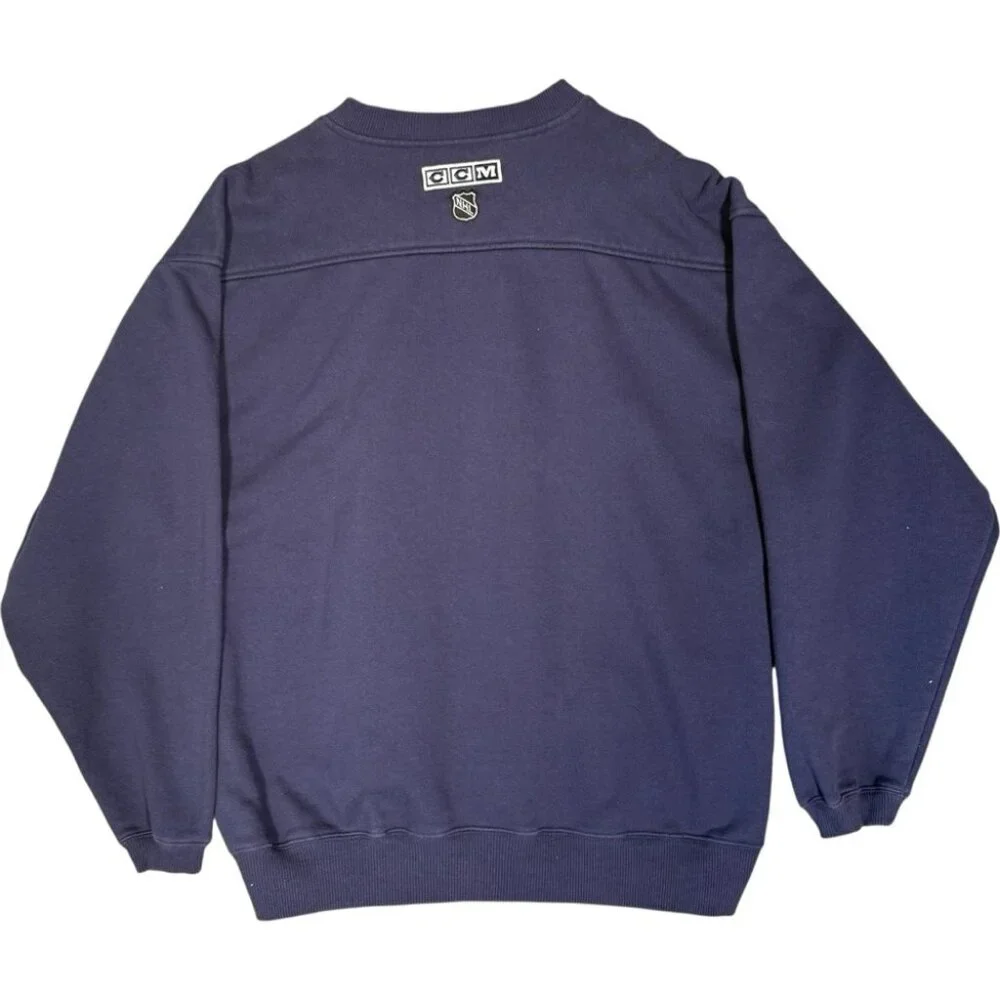 NHL Toronto Maple Leafs Blue Sweatshirt Heavyweight Crewneck Spell out Hockey - Picture 2 of 10